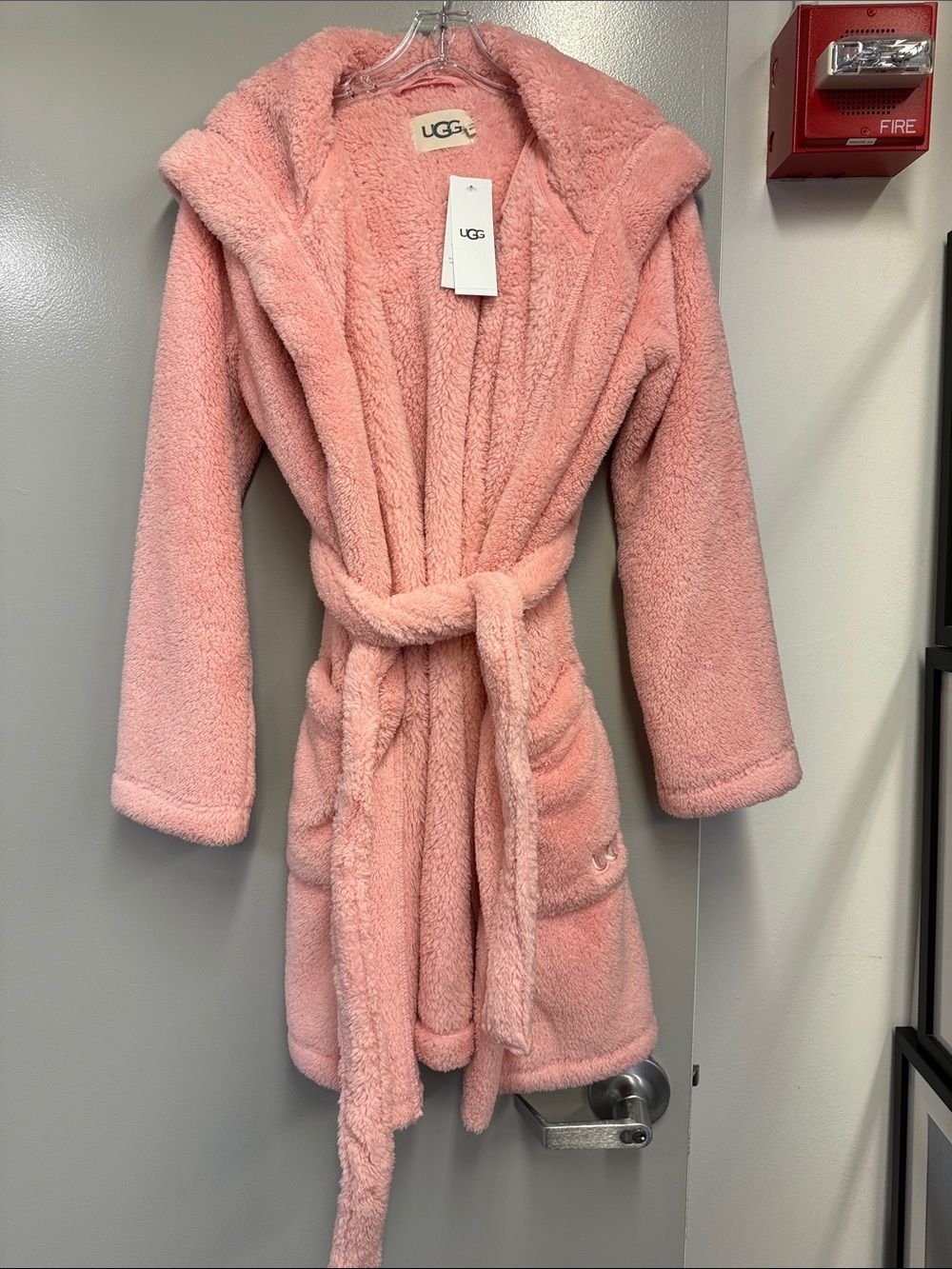 UGG womens Plush Hooded Robe in Blush Pink